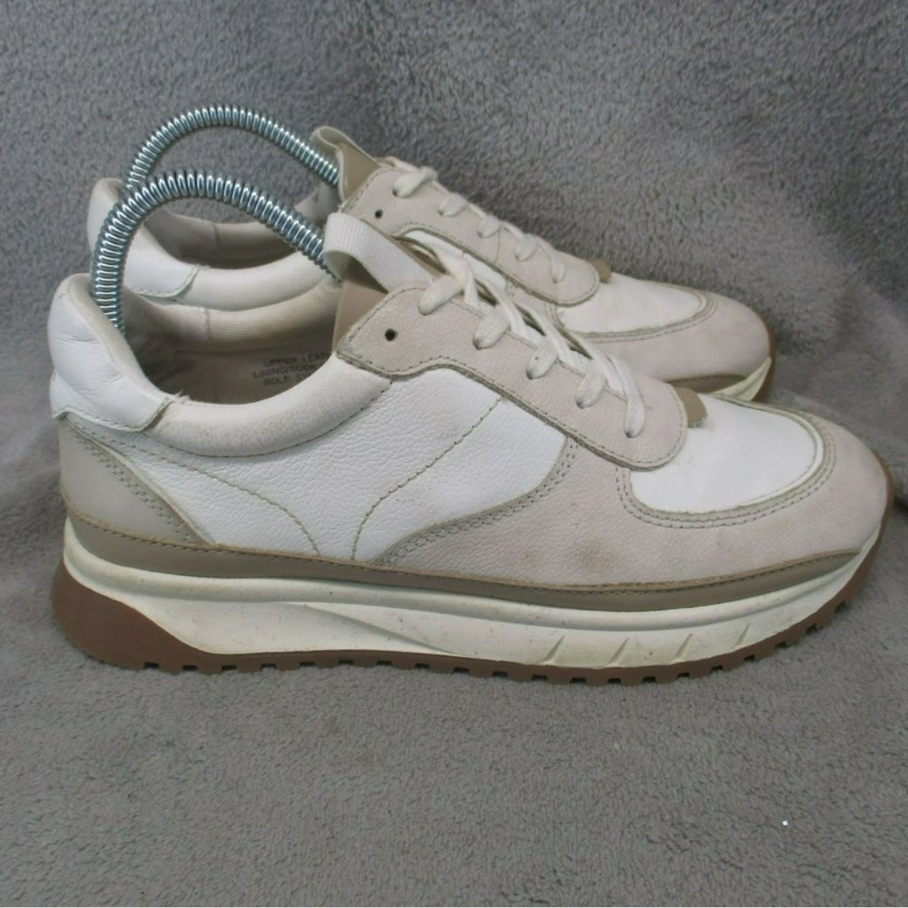 Madewell Shoes Womens Size 7.5 Tan Lace Up Kickoff Trainer Sneakers - Picture 6 of 12